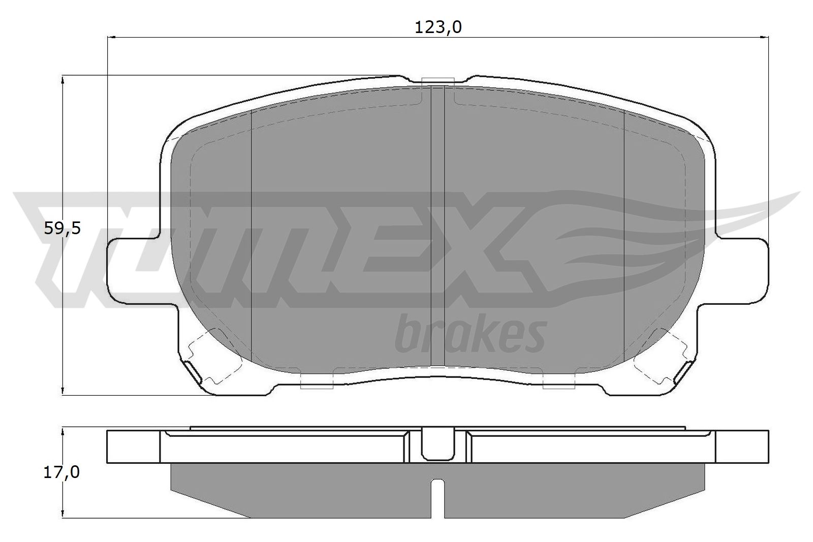 Sada brzdových platničiek kotúčovej brzdy TOMEX Brakes